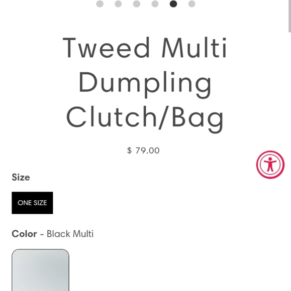 Social Threads Tweed Multi Dumpling Clutch/Purse/Bag - Picture 2 of 9